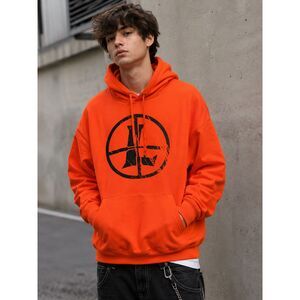 Leupold Blaze Orange Hoodie XL Men's Distressed Reticle Hunting Hoodie